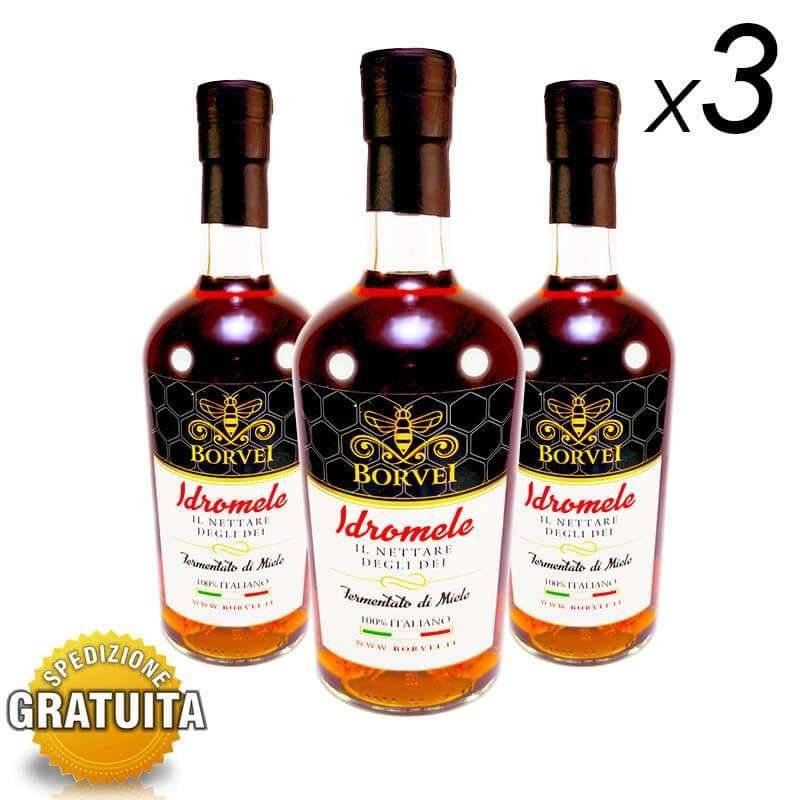 box-3-bottiglie-di-idromele-500ml fermentato-di-miele-idromele-apicoltura-borvei