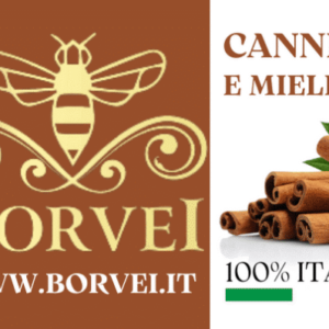 MIELE E CANNELLA ETICHETTA APICOLTURA BORVEI MIELE