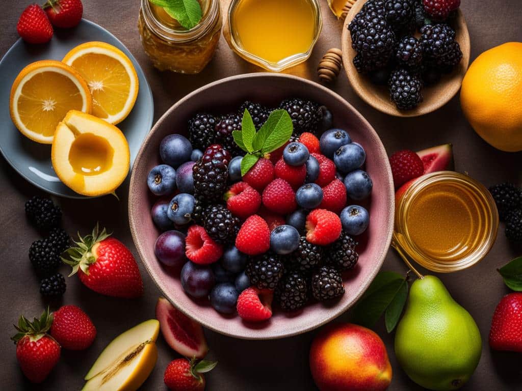 abbinamento di frutta e miele di ailanto