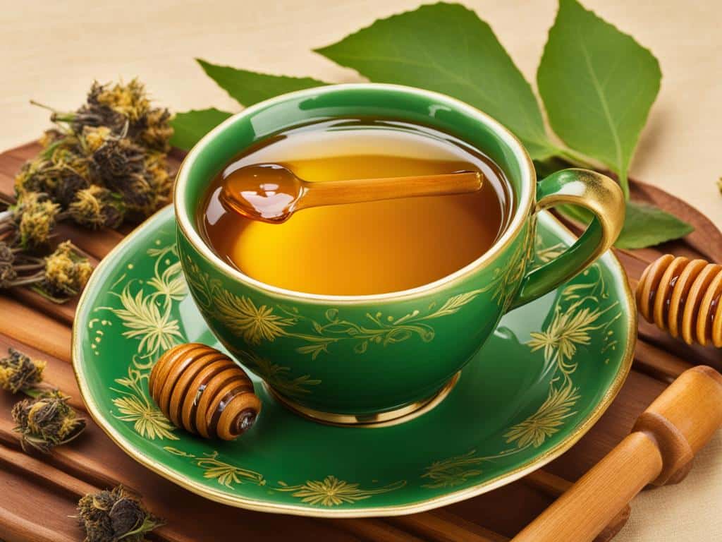 tisana con miele di erba medica tisana con miele di erba medica