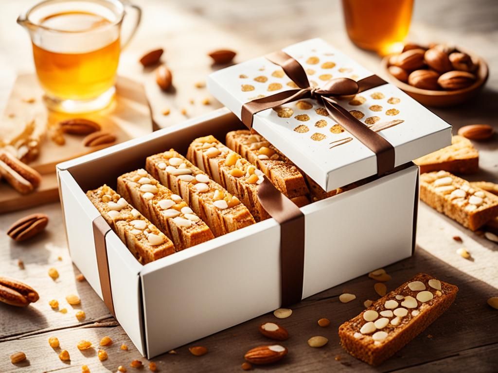 Scatola di biscotti al miele