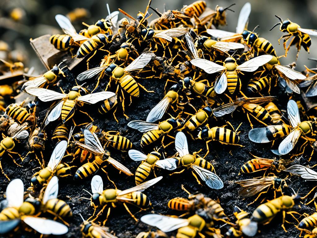 Vespa orientalis e rifiuti