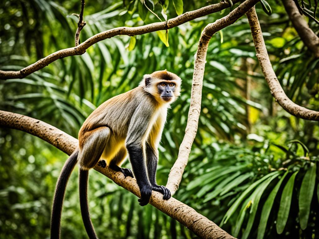 comportamento della scimmia africana