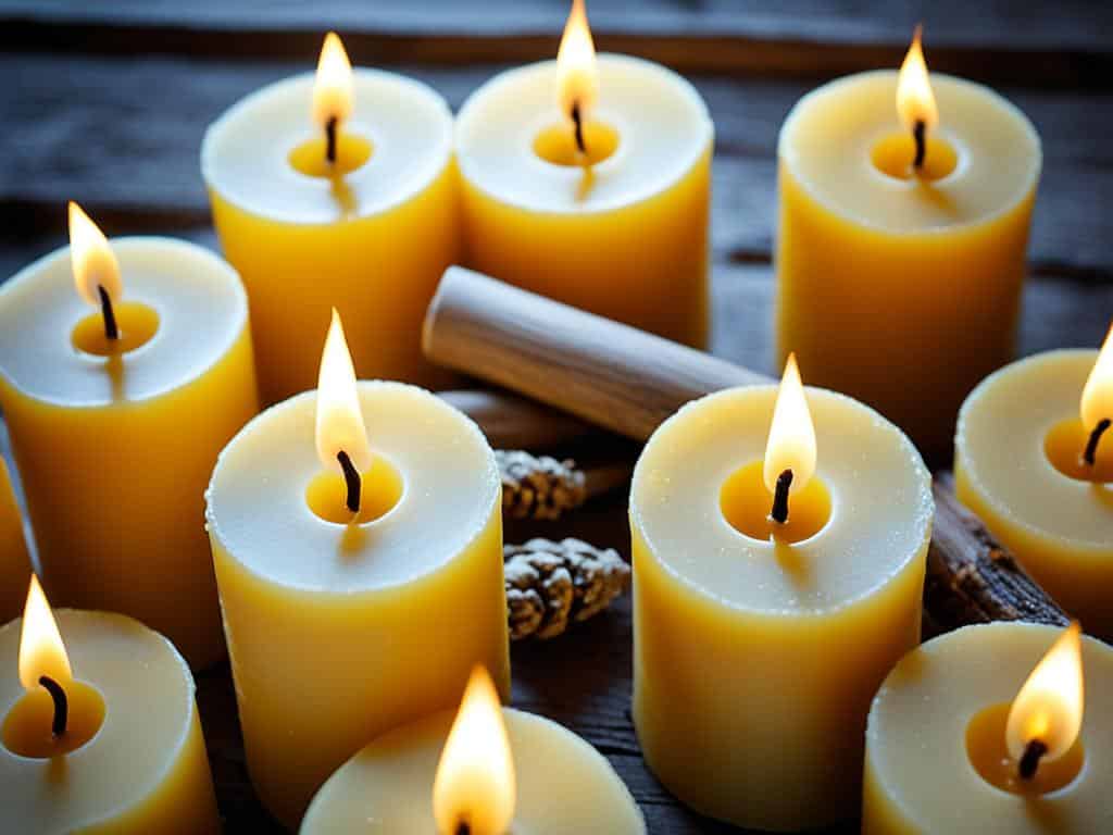 Candele di cera d'api artigianali