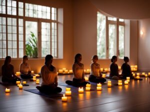 Candele di cera d'api e yoga: un connubio perfetto per il benessere