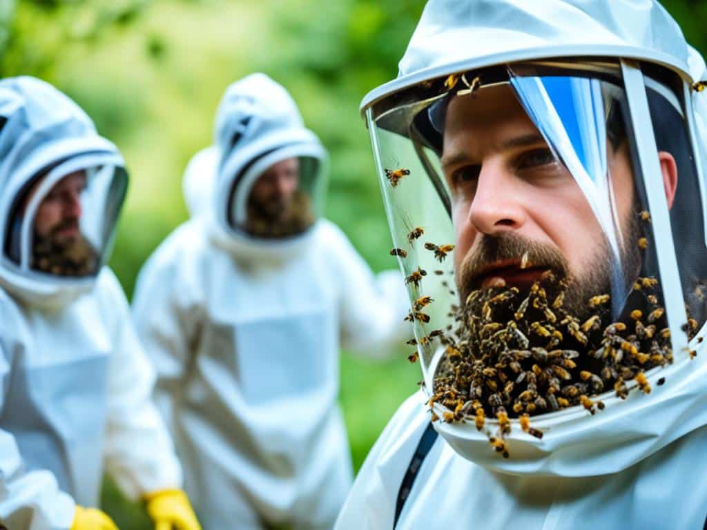 Comportarsi con uno sciame d'api