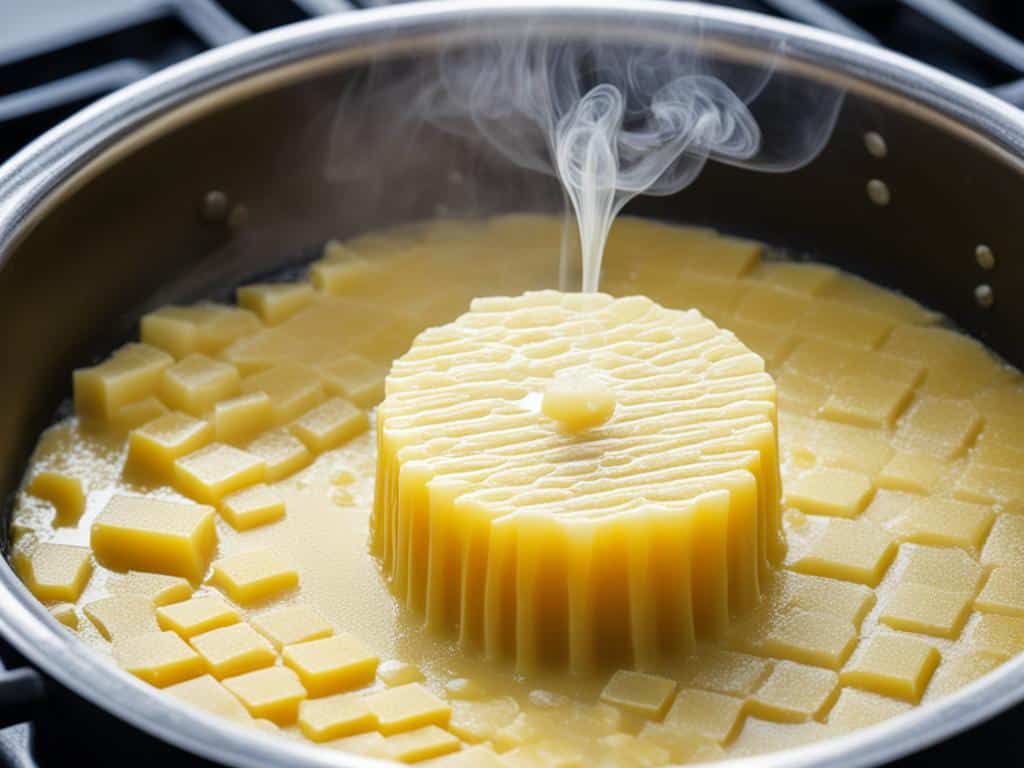 Scioglimento della cera d'api
