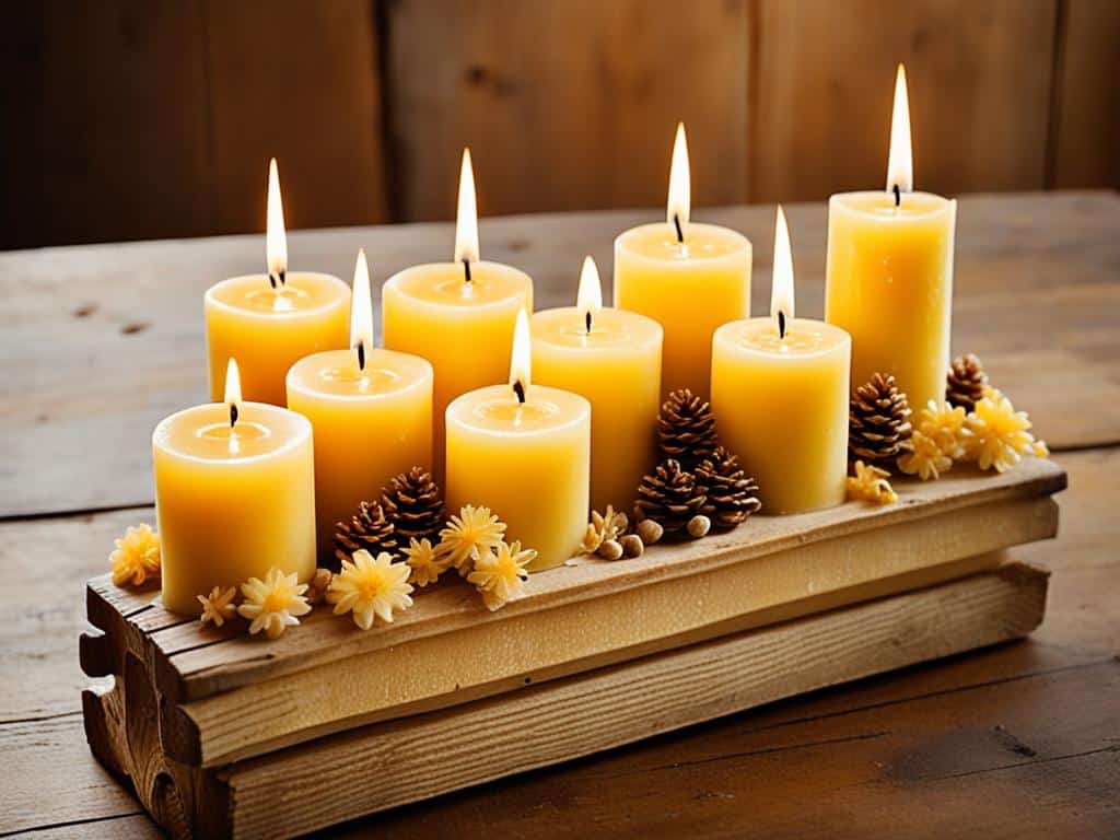 candele di cera d'api