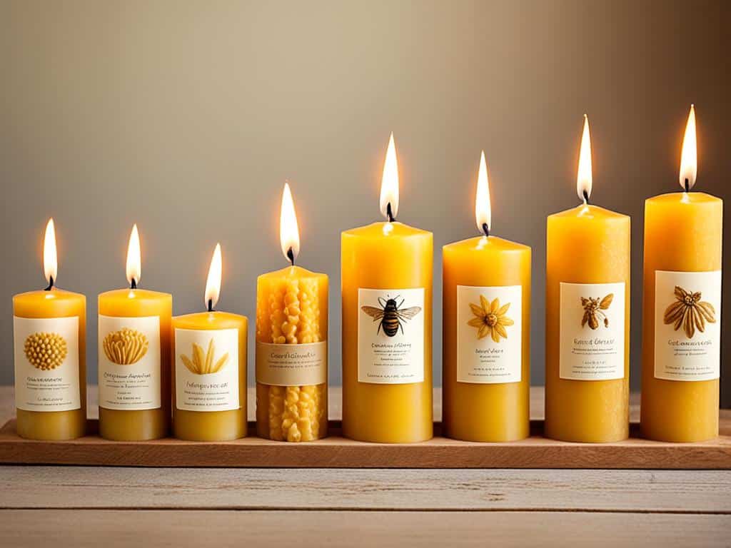 candele di cera d'api