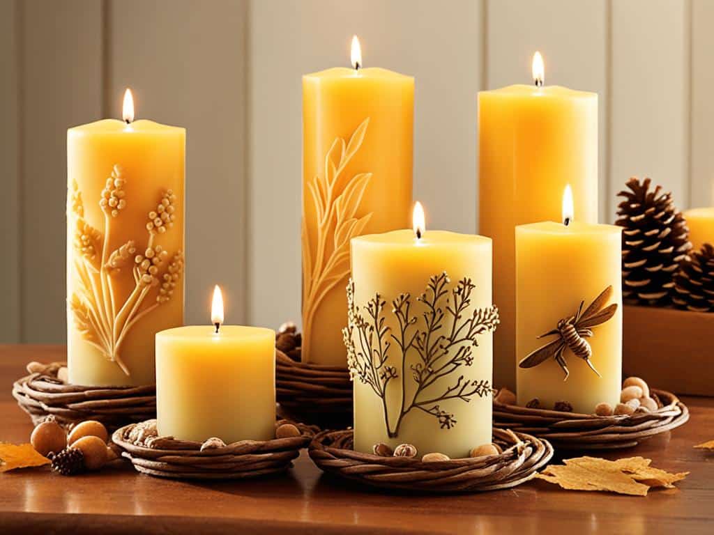 decorare con candele di cera d'api