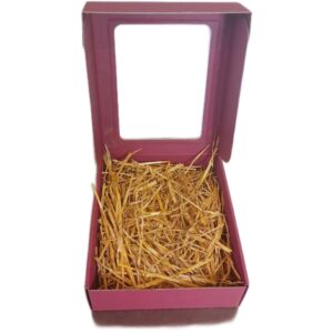 Scatola bordeaux aperta grande